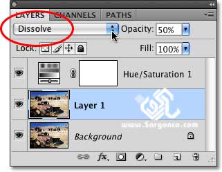 انواع ترکيبي لايه ها Dissolve در فتوشاپ انواع ترکيبي لايه ها Dissolve در فتوشاپ