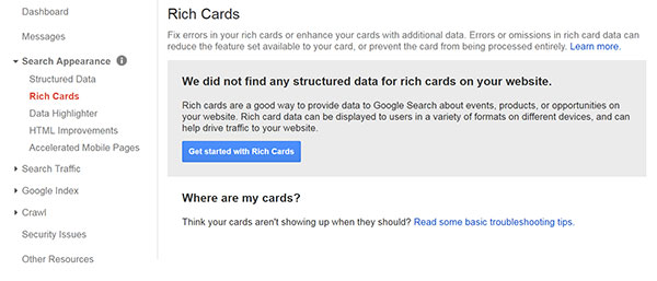 ریچ کارت ها در گوگل وبمستر