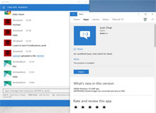 Just Chat برنامه ی یونیورسال Slack برای ویندوزفون